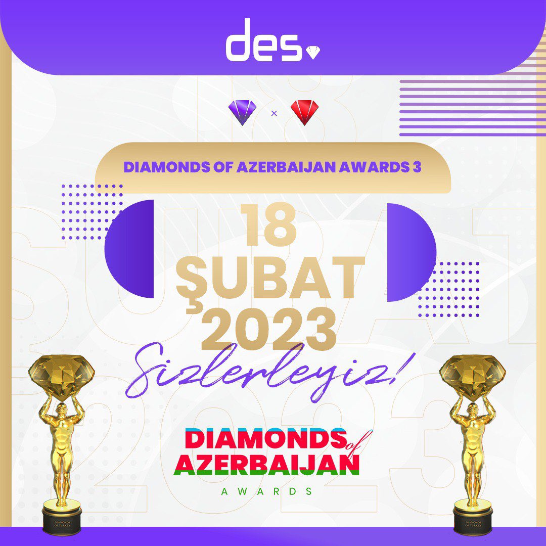 desorg_'s tweet photo. 18 Şubat 2023 Tarihinde, Diamonds Of Azerbaijan Awards 3 Projemizle Sizlerleyiz! 💎 🇹🇷🇦🇿

#desmedyagrup #desorganizasyon #desyapim #diamondsofazerbaijan2023 https://t.co/p62sgjfSmS
