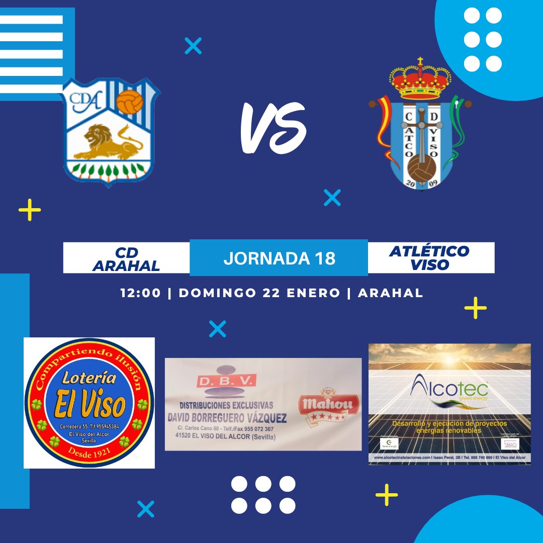 El domingo tenemos una cita importantísima frente al <a href="/CDArahalBpie/">C.D. Arahal Balompie</a> 💙