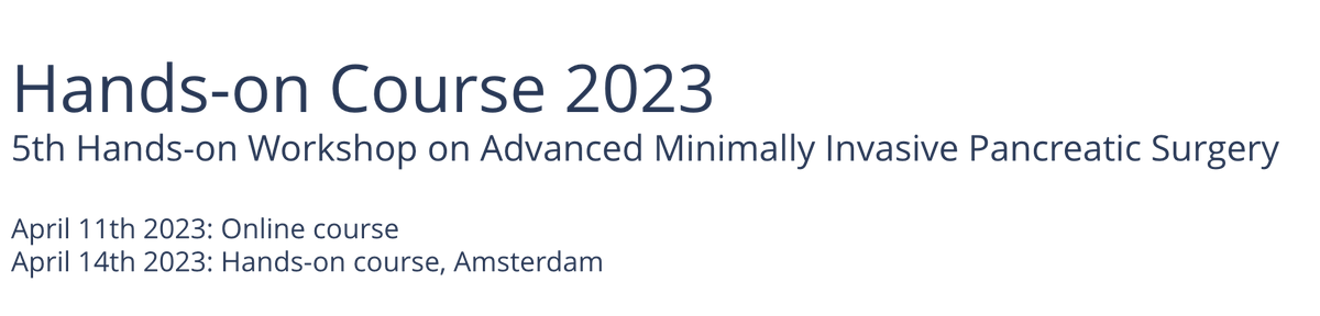 📢 Registration for the 5th E-MIPS Hands-on Workshop Advanced Minimally Invasive Pancreatic Surgery is now open! 2-day course: April 11th online lectures, April 14th hands-on course at the Amsterdam Skill Center @ASCamsterdam ✍️Register now on: e-mips.com/hands-on-cours… @EAHPBA