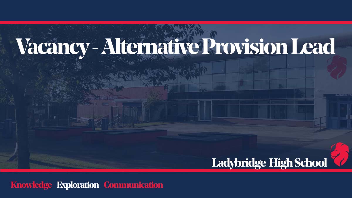 Following the expansion of our current RISE Team, we now have a vacancy for an Alternative Provision Lead. Further details are available on our website:
bit.ly/3GRO25R