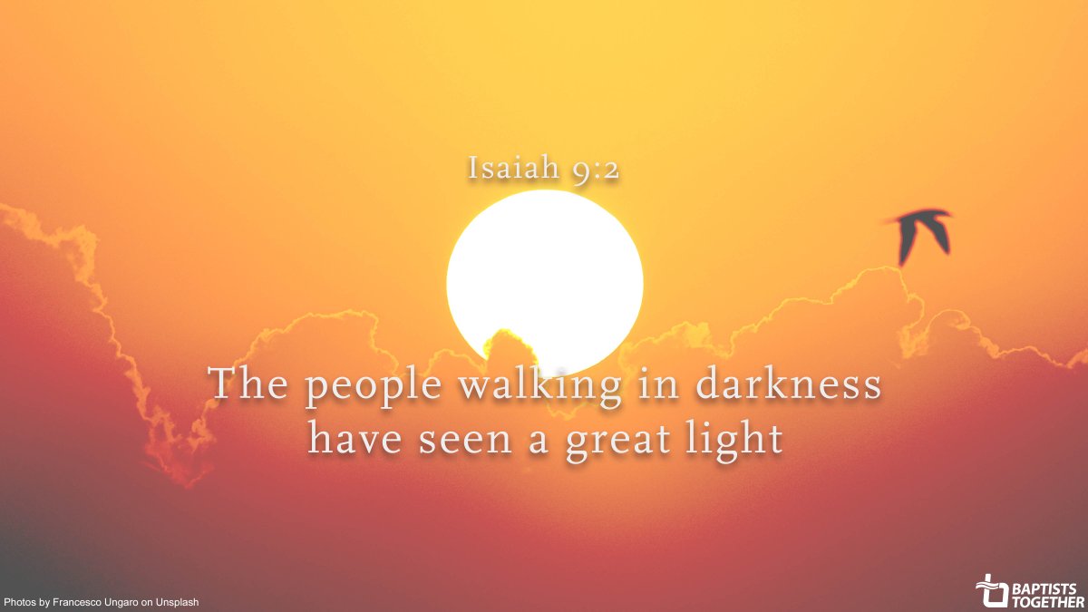 baptistuniongb's tweet photo. #lectionaryreflections
Isaiah 9:1-4: The people walking in darkness have seen a great light; on those living in the land of deep darkness a light has dawned.
All reflections are free, simply visit: https://t.co/d43ifTO9CJ https://t.co/sjoAQ0Bxsy