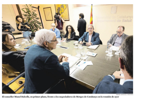 En Cataluña el Consejero de Sanidad se reunió ayer con los médicos ANTES de la huelga. 

En Madrid TRAS SIETE (7) semanas de #HuelgaAtencionPrimaria al Consejero no se le ha visto el pelo. 

Diferentes modelos de gestión.