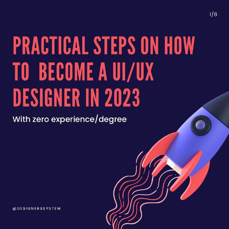 DsignersSystem's tweet photo. Practical Steps on how to become a UI/UX designer with zero experience/ degree 

- Before we get started with the practical steps, let’s give a breakdown of what What is #uiux design. https://t.co/D6x5o4ZXSt