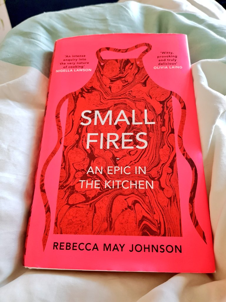 AnneKohlick's tweet photo. Begeistert von diesem Buch! In "Small Fires" denkt @rebeccamjohnson über Kochen und Rezepte in der gleichen Tiefe nach wie über Rilke und Homer. Ihre Essays zeigen: Zu lernen gibt es am Herd genau so viel 🍳 Liebe und Bewunderung für dieses "hot red epic" 🍅 #buchtipp #nonfiction https://t.co/3c1Bc1bIBu