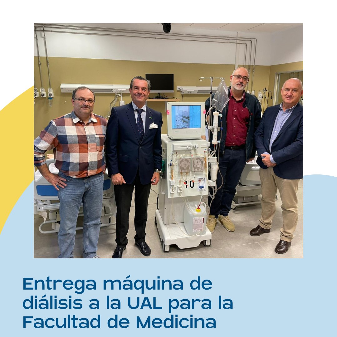 TorrecardenasHU's tweet photo. 🏥 Nefrología del HUT, junto a la empresa de diálisis B. Braun, ponen en funcionamiento, en la Facultad de Ciencias de la Salud de la @ualmeria , el programa de formación en hemodiálisis para sus alumnos, gracias a la cesión de máquina de hemodiálisis y material fungible ⬇️ https://t.co/t4XwhIenHB