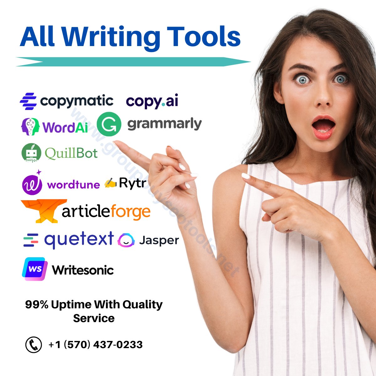 All Writing Tools
99% Uptime With Quality Service
All these Account Available in cheapest price
👉👉WhatsApp me for More details +1 (570) 437-0233

#writing #quality #writingtools #writingservices