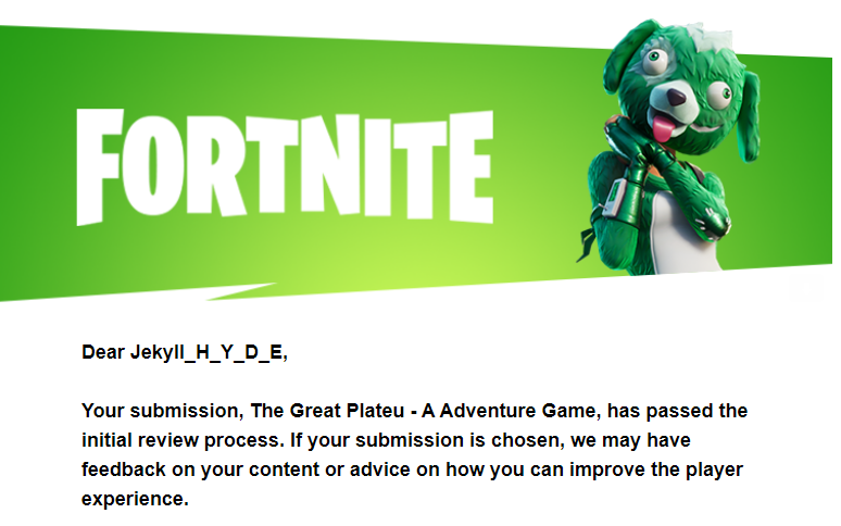 Jekyll_H_Y_D_E's tweet photo. Thank you so much @FNCreate for receiving that green E-Mail.
Map Code: 1314-4264-2010
#fortintecreative #FortniteArt #FortniteCreative https://t.co/QwXqQIdk1q
