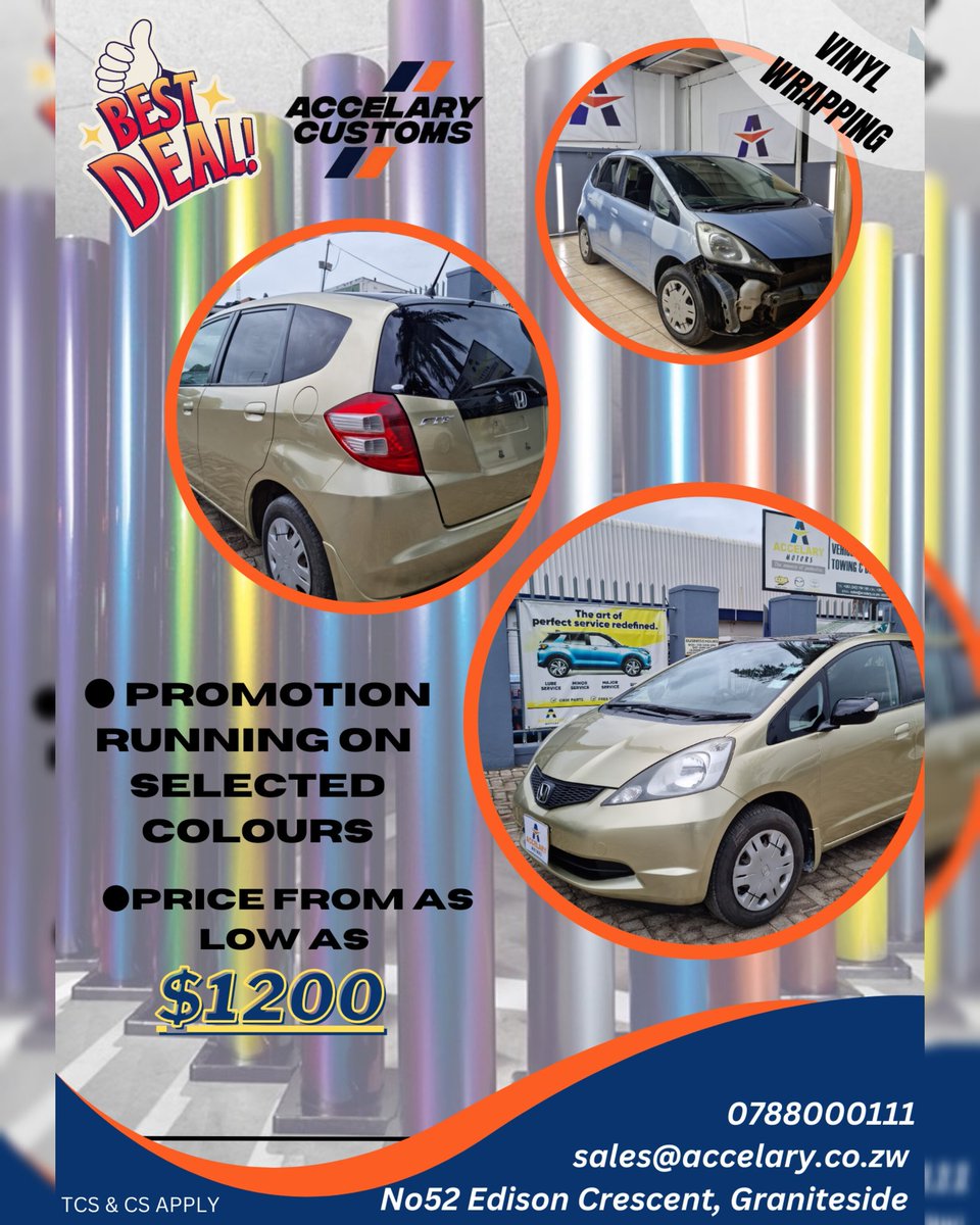 accelary's tweet image. Tell a friend to tell a friend!! 

🔴It's a promotion!!🔴

#AccelaryCustoms #vinylwrapping #trending #harare #zimbabwe #explorepage