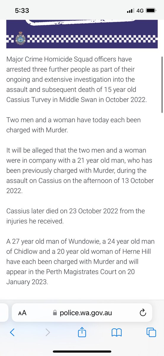 Another three people charged with the murder of Cassius Turvey