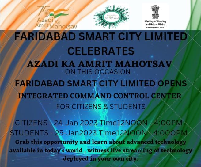 Smart City Faridabad (@smartcityfbd) on Twitter photo Faridabad Smart City Celebrates - Azadi ka Amrit Mahotsav
#smartcityfaridabad #AzadiKaAmritMahotsav <a href="/SmartCities_HUA/">Smart Cities Mission</a> , <a href="/MoHUA_India/">Ministry of Housing and Urban Affairs</a> Faridabad Smart City Celebrates - Azadi ka Amrit Mahotsav
#smartcityfaridabad #AzadiKaAmritMahotsav <a href="/SmartCities_HUA/">Smart Cities Mission</a> , <a href="/MoHUA_India/">Ministry of Housing and Urban Affairs</a>