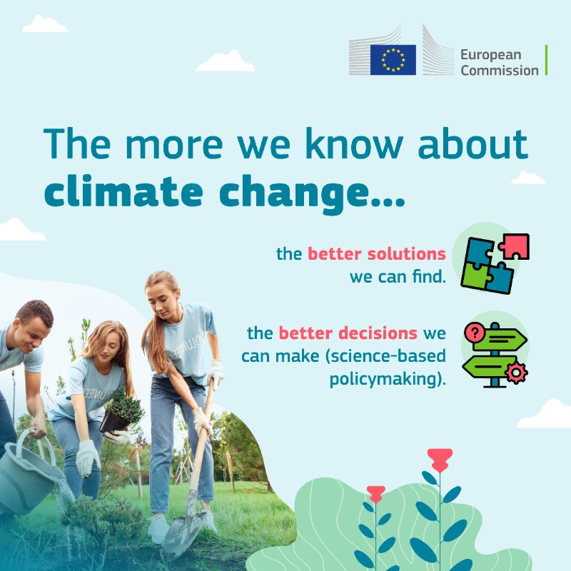 HorizonEU's tweet photo. 👏 CONGRATULATIONS to all researchers &amp; innovators striving for a better world!

Their #EUfunded projects advance our knowledge of climate change &amp; their results support the work of @IPCC_CH.

The more we know about climate change, the better solutions we can find! 👇

#HorizonEU
