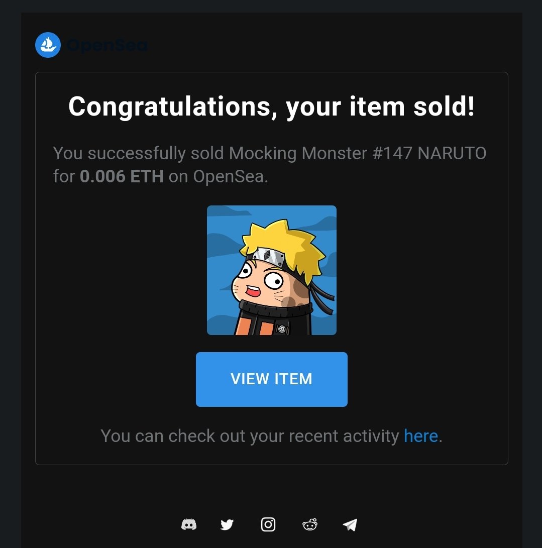 GM everyone! 🌄👋
More Monsters Soooold! 🎉

Naruto Mocking Monster...
Goes to <a href="/UNCLExBOBBY/">UNCLExBOBBY</a> !
Congrats, let's goooo Monsters! 👾💜

#nftartist #nftcollector #nftsale