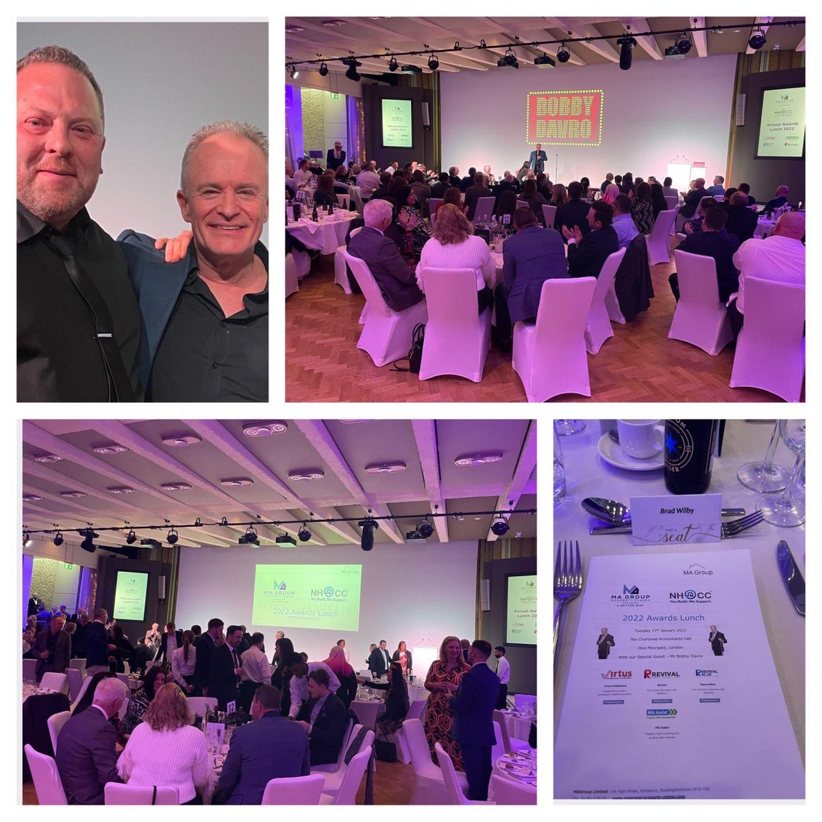 SOSLeakD's tweet photo. Great day this week at the @MAGroupPC awards lunch. Thank you for the invite.

Fantastic to catch up with so many friends &amp; peers within the industry.

Also Brad got to meet host Bobby Davro. A very funny guy!

A great start to 2023.

#MAGawards2022 #BobbyDavro #MAGroup #TeamSOS https://t.co/8eMysY4Xfx