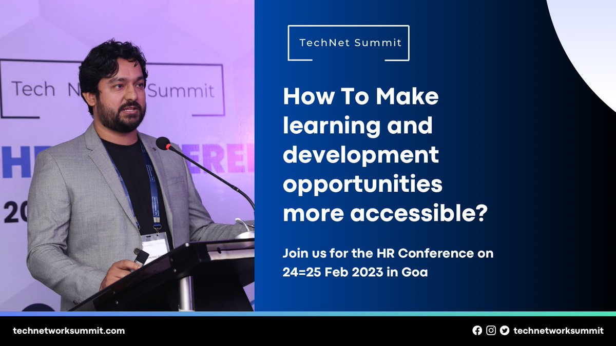 TechNetSum's tweet photo. Let us know in the comment section. #TechNetworksummit Goa 2023. 

Join us to know more: https://t.co/HHO525ECh9 

#HR #chro #hrexecutive #learninganddevelopment https://t.co/SUut2kzXSq