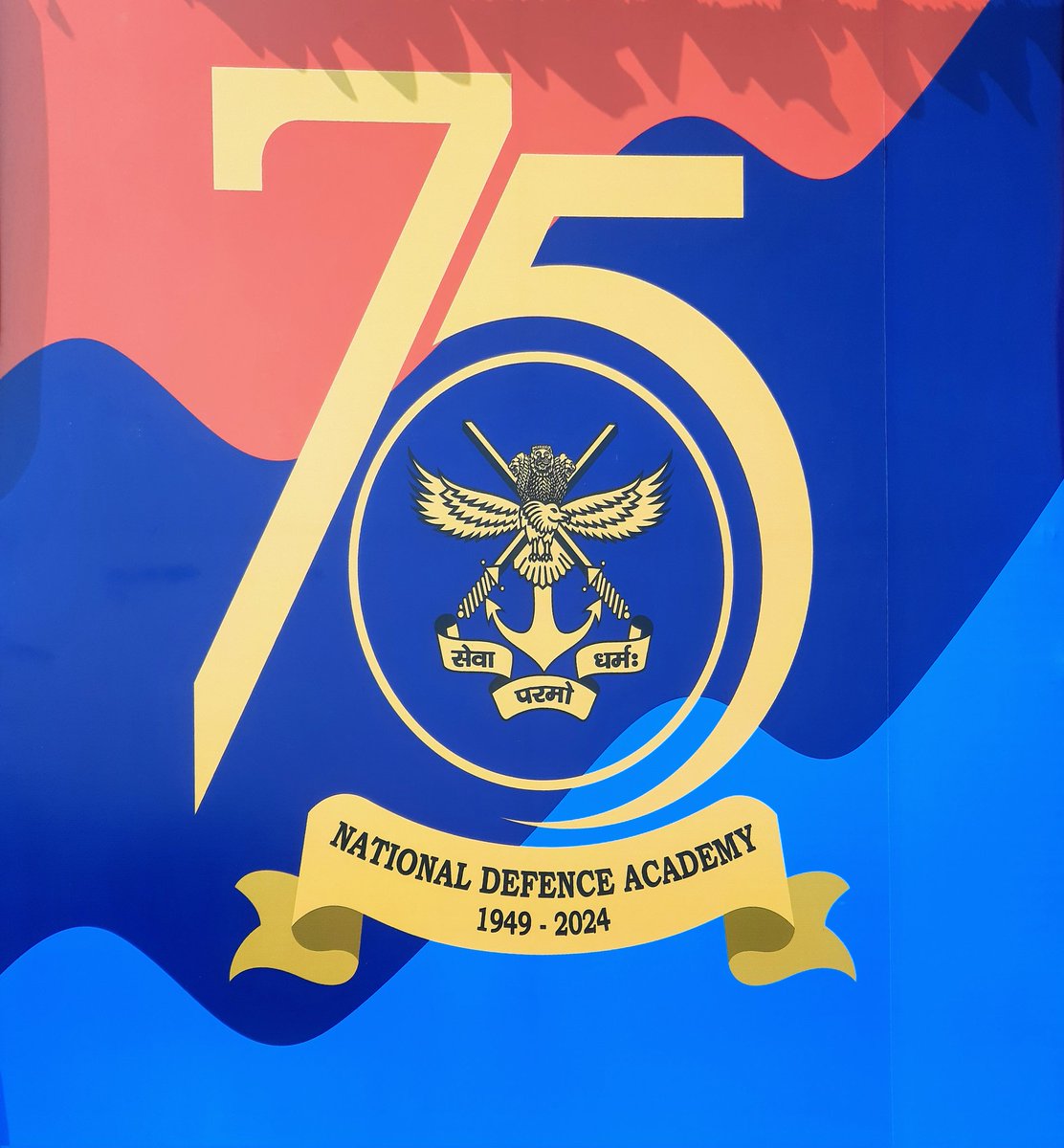 vd22801's tweet photo. #NDA unveils logo for 75th year celebrations commencing today at the iconic #SudanBlock.. 'Forging joint military leadership'.. @PKRoyIAF @w_karve @gauripokhariyal @Pokhy @LohaniHansa @realkaypius @BahadurManmohan @Inder14778351 @yourstrulyAK @rspathania @colhunnybakshi https://t.co/ZShJu7IfcO
