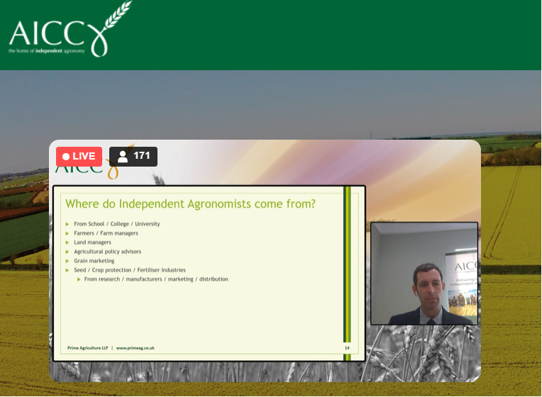 Great to hear <a href="/JamesMSouthgate/">James Southgate</a> <a href="/Prime_Ag06/">Prime Agriculture</a> talking at #AICC23 Industry Day about the passion that agronomists have when it comes to helping famers grow their crops, and why the support from <a href="/AICC1981/">AICC-UK</a> helps his hockey...