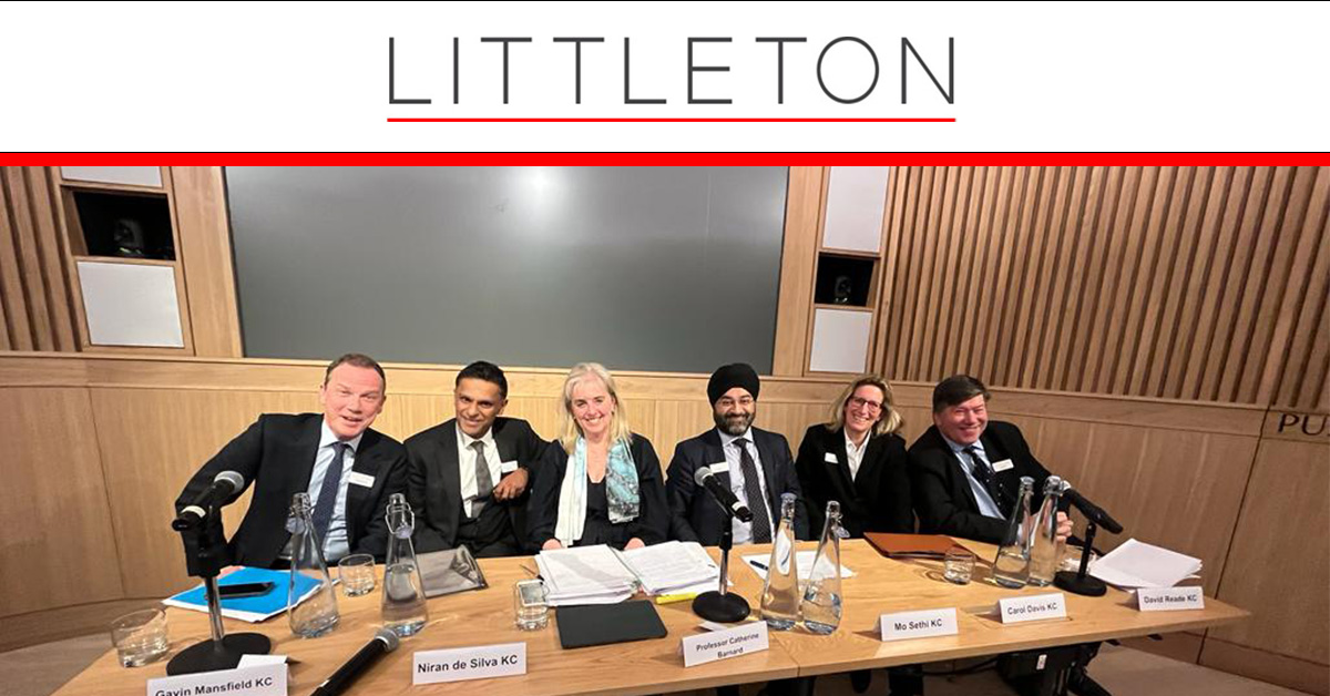 It was great welcoming Employment Heads to our first event of the year with guest @CSBarnard24 discussing the Retained EU Law Bill. Featuring input from some of our Littleton Employment Silks, David Reade KC, @gavinmansfield, @MoSethiKC, @cdavislittleton and Niran de Silva KC.