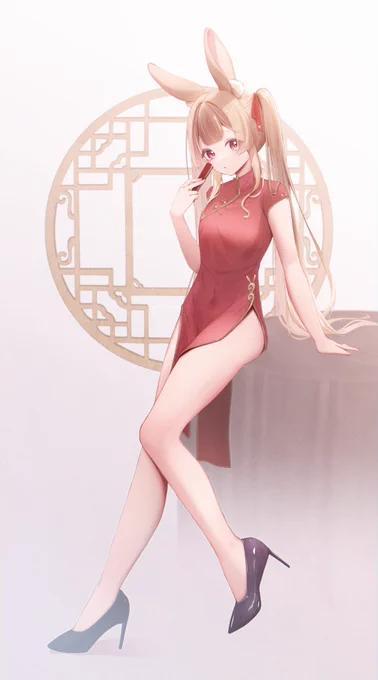 春假前畫個兔兔新年快樂! 