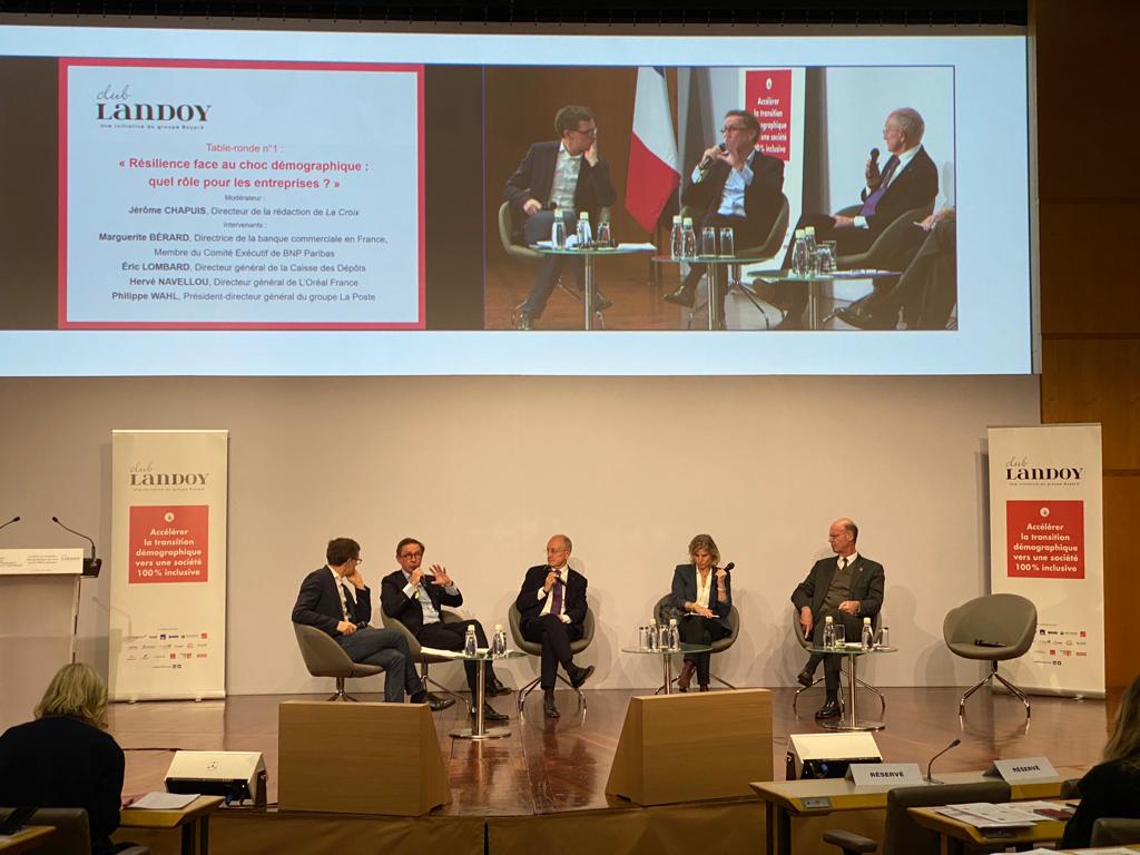 ClubLandoy's tweet photo. #ClubLandoy2023 | "Il est fondamental d'avoir accès à des métiers différents au sein même de l'#entreprise."

🔹 Philippe Wahl, PDG @GroupeLaPoste

#Emploi50 #EmploiSeniors https://t.co/hFFsHOGFPr