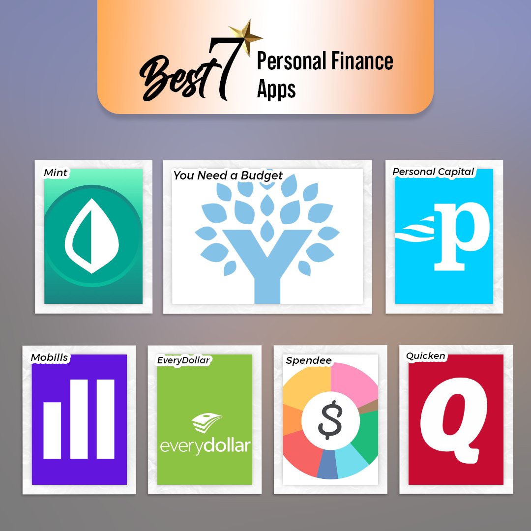 best7things's tweet photo. Saving money is great, but it can be difficult at times, especially if you’re not keeping an eye on where it’s going. Here are the #best7 personal #finance apps. #business @spendeeapp @ynab @PersonalCapital @Quicken @mobillslabs @EveryDollar #mintapp https://t.co/jeQHPLr8bP