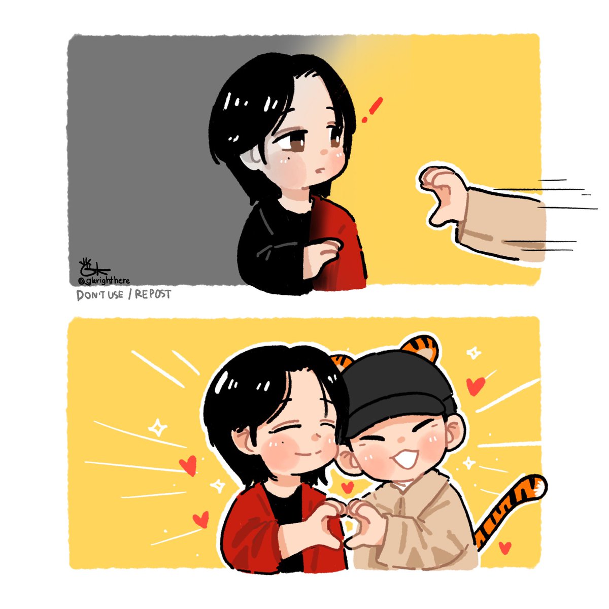 gkrighthere's tweet photo. Little sunshine ☀️🐰🐯

#jeonghan #hoshi https://t.co/NUu9YNKCdC