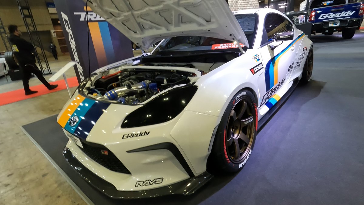 Kamakura_MAP's tweet photo. チューニングメーカー老舗のTRUST/GReddy GR86 Turboです。
筑波2000でBestLAP59.273を記録(ドライバーは松井孝允選手)

#東京オートサロン 
#tokyoautosalon 
#trust 
#greddy 
#gr86 
#松井孝允  
#筑波サーキット 
#1分切り https://t.co/xzZVVpY5Sc