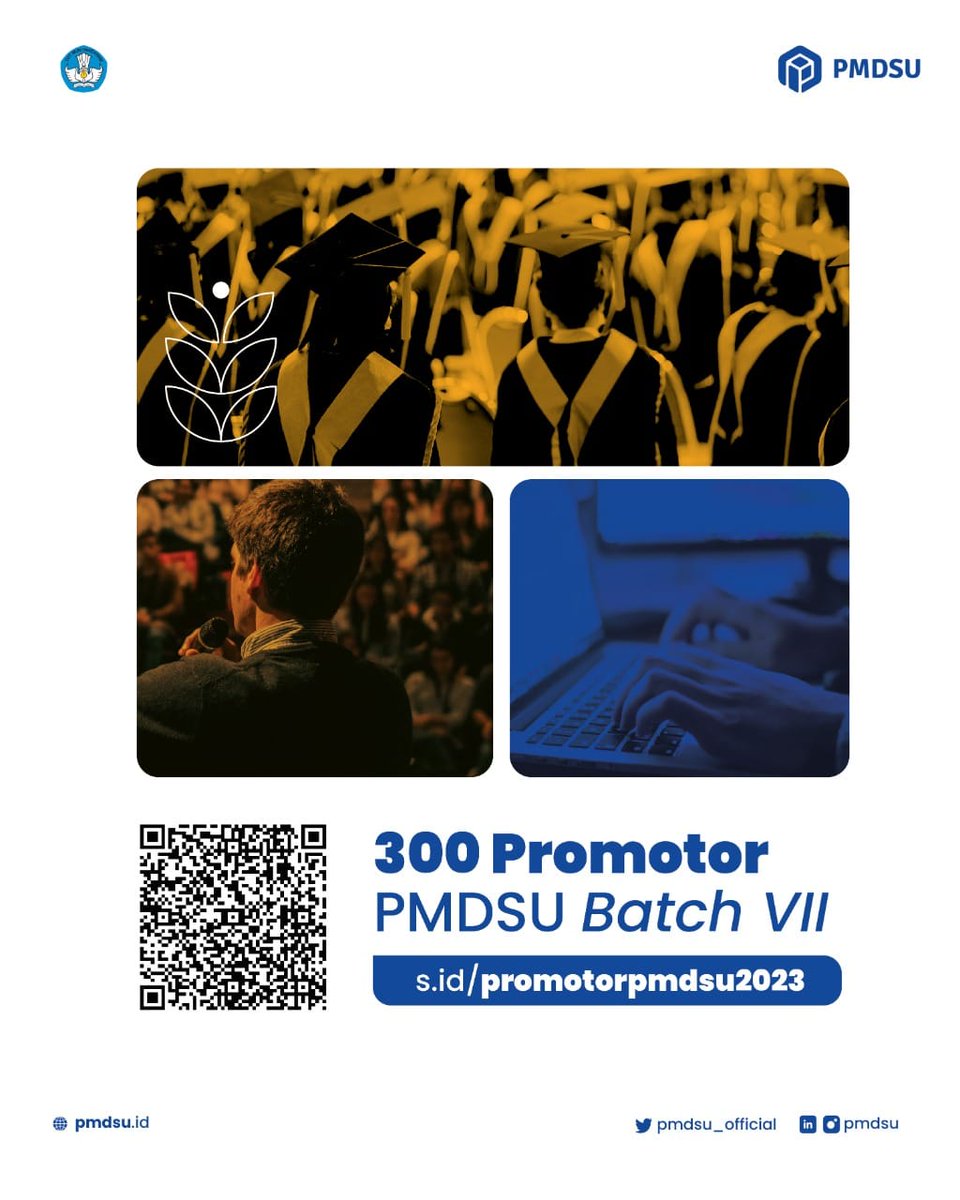 Daftar 300 Promotor PMDSU batch VII 🔥

Halo #DoktorMuda!

Berikut link daftar lengkap 300 Promotor program beasiswa PMDSU batch VII tahun 2023:

s.id/promotorpmdsu2…

Terima kasih telah menunggu 🙏

#Beasiswa #PMDSU #PKPI #DitjenDikti #Kemdikbud