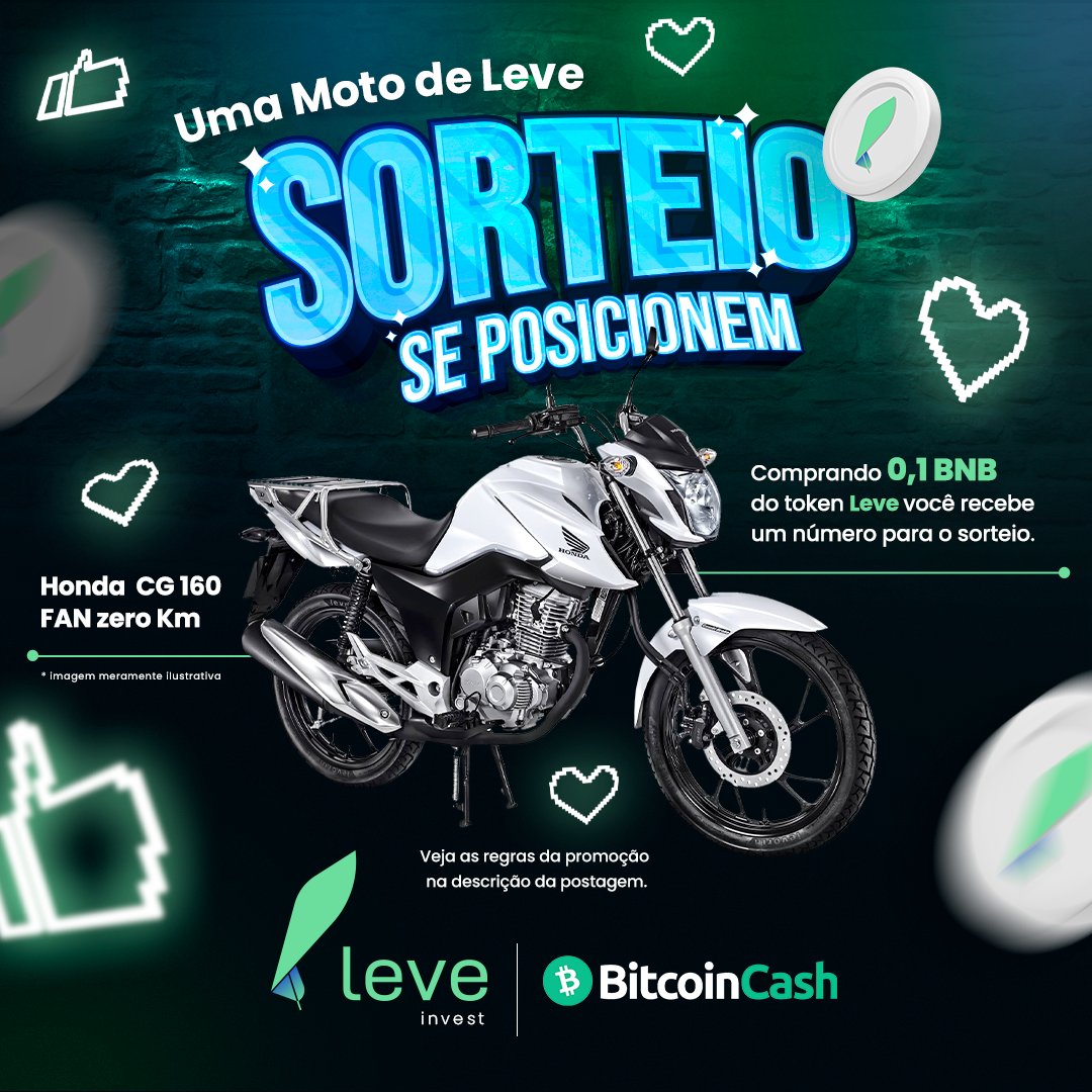 LeveAppBR's tweet photo. 🚨🚨🚨PROMOÇÃO🚨🚨🚨

Uma Moto 🏍️ de Leve

O patrão ficou maluco 😵‍💫 mais uma vez e vai sortear uma moto Honda CG 160 FAN zero Km, isso mesmo uma moto zerokm 😱

+ infos: https://t.co/OYrQ6hnmXk

#leve #leveinvest #leveapp #promocao #sorteio #honda #moto #cg160   #btc #eth #bch https://t.co/0P2wqjQN8R