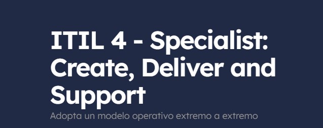 Próxima convocatoria del curso ITIL4® Specialist: Create, Deliver and Support.
🗓 del 6 al 9 de febrero.
En presencial y en remoto.
¿Quieres más información? 
Contacta con nosotros:
👉 tecnofor.es/curso/itil-4-s…