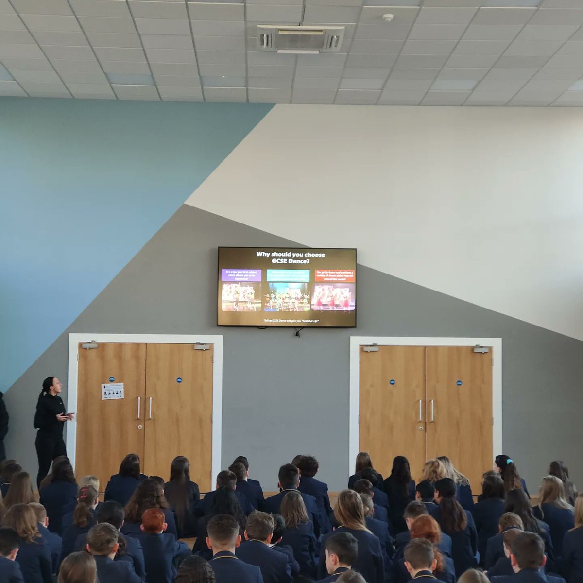 RBAPerforming's tweet photo. Dance and Music Options assemblies to Year 8s!
Discussing knowledge and skills, along with all the fantastic opportunities in the future with Music or Dance.
Please speak to a member of the Performing Arts team for more information on the GCSE!
#RBAAchieve #RBAPerformingArts https://t.co/jUSXFHK0hh