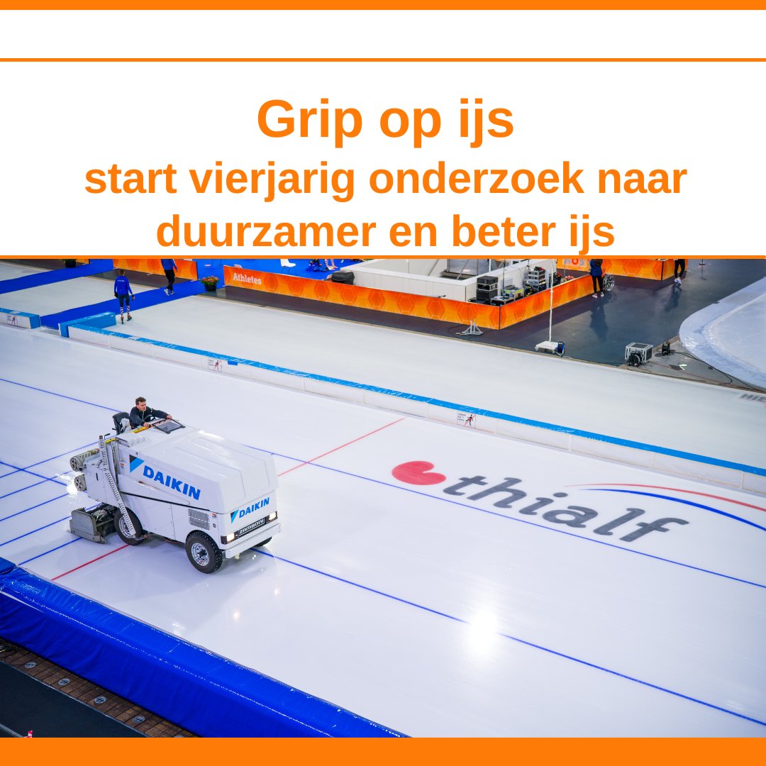 Grip op ijs; vierjarig onderzoek naar duurzamer en beter ijs. Innovatielab Thialf, <a href="/Thialf/">Thialf</a>  en <a href="/wetsus/">Wetsus</a>  slaan de handen ineen. Hoe kunnen we de kwaliteit verder verbeteren en tegelijk het energieverbruik minimaliseren? innovatielab.thialf.nl/nieuws?news_id…