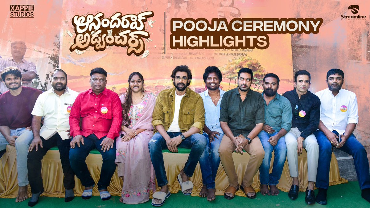 Xappie Studios (@xappiestudios) on Twitter photo Here's the beautiful glimpse from the launch of #AnandaraoAdventures 😍
- youtu.be/r8NG3T2ThqA
⭐ing <a href="/ActorSuhas/">Suhas 📸</a>
Directed by #RamPasupuleti
A <a href="/MickeyJMeyer/">Mickey J Meyer</a> Musical 🎶
<a href="/XappieStudios/">Xappie Studios</a> #UdayKola #VijayShekhar #SureshKothinti #StreamlineProductions Here's the beautiful glimpse from the launch of #AnandaraoAdventures 😍
- youtu.be/r8NG3T2ThqA
⭐ing <a href="/ActorSuhas/">Suhas 📸</a>
Directed by #RamPasupuleti
A <a href="/MickeyJMeyer/">Mickey J Meyer</a> Musical 🎶
<a href="/XappieStudios/">Xappie Studios</a> #UdayKola #VijayShekhar #SureshKothinti #StreamlineProductions