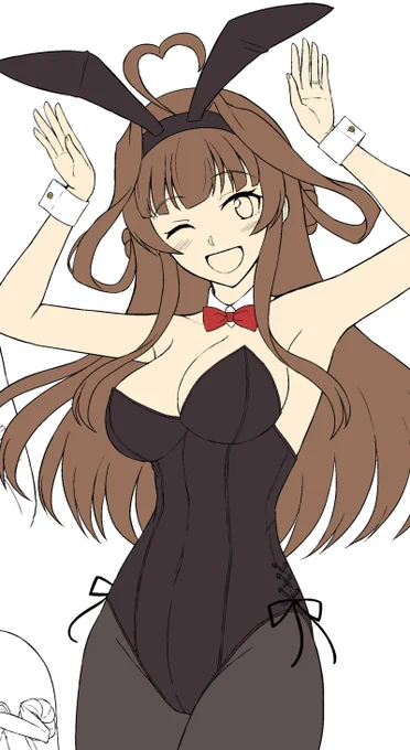 線画終わったので色塗り中。装飾とかいろいろ考えてたけど結局シンプルになった… 