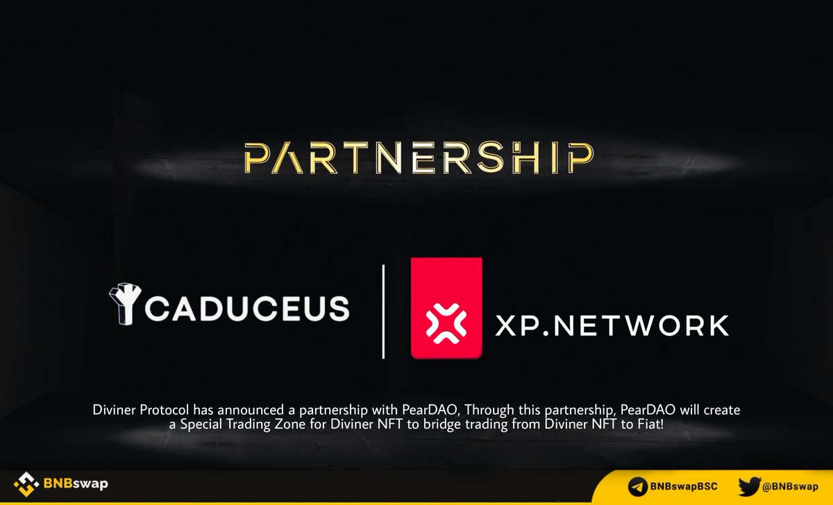 BNBSwap's tweet photo. 📢 @Caduceus_CMP announced a partnership with @xpnetwork_ to enable cross-chain #NFT migration. 

Through this partnership, both projects will work together to develop an interoperable multi-chain #NFT creation tool &amp; making NFT assets accessible across multiple chains.

#Web3 https://t.co/QImHvoxbVZ