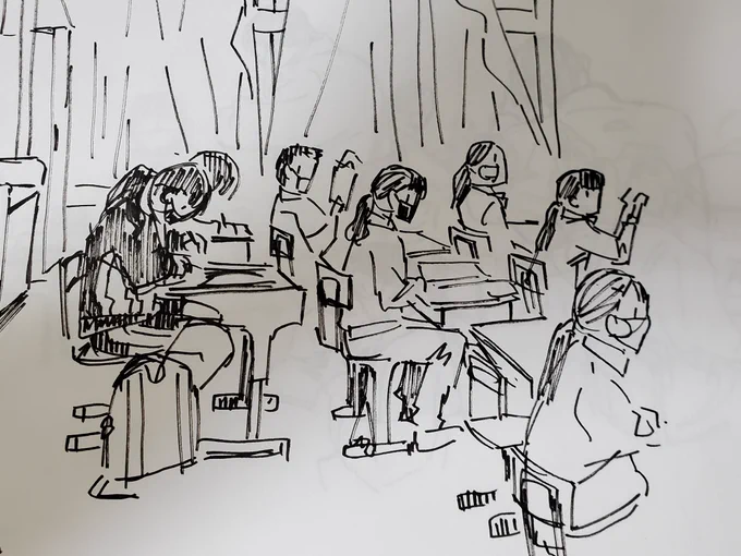 一応スケッチしたけど最近全然描いてないからいまいちだった
まあでも記念になるよね10年後くらいに見たら 