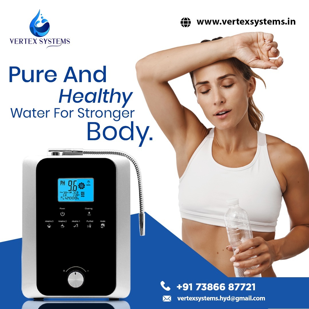 Vertexsystems1's tweet photo. 𝐏𝐮𝐫𝐞 𝐀𝐧𝐝 𝐇𝐞𝐚𝐥𝐭𝐡𝐲 𝐖𝐚𝐭𝐞𝐫 𝐅𝐨𝐫 𝐒𝐭𝐫𝐨𝐧𝐠𝐞𝐫 𝐁𝐨𝐝𝐲
Vertex Systems has water ionizer products.
For more details visit:-
Call- +91 7386687721
visit - https://t.co/hVkORDhqBr
#vertexsystems #cleanwater #purewater #alkalinewater #purification #ionizerproduct https://t.co/gtehFvNTan