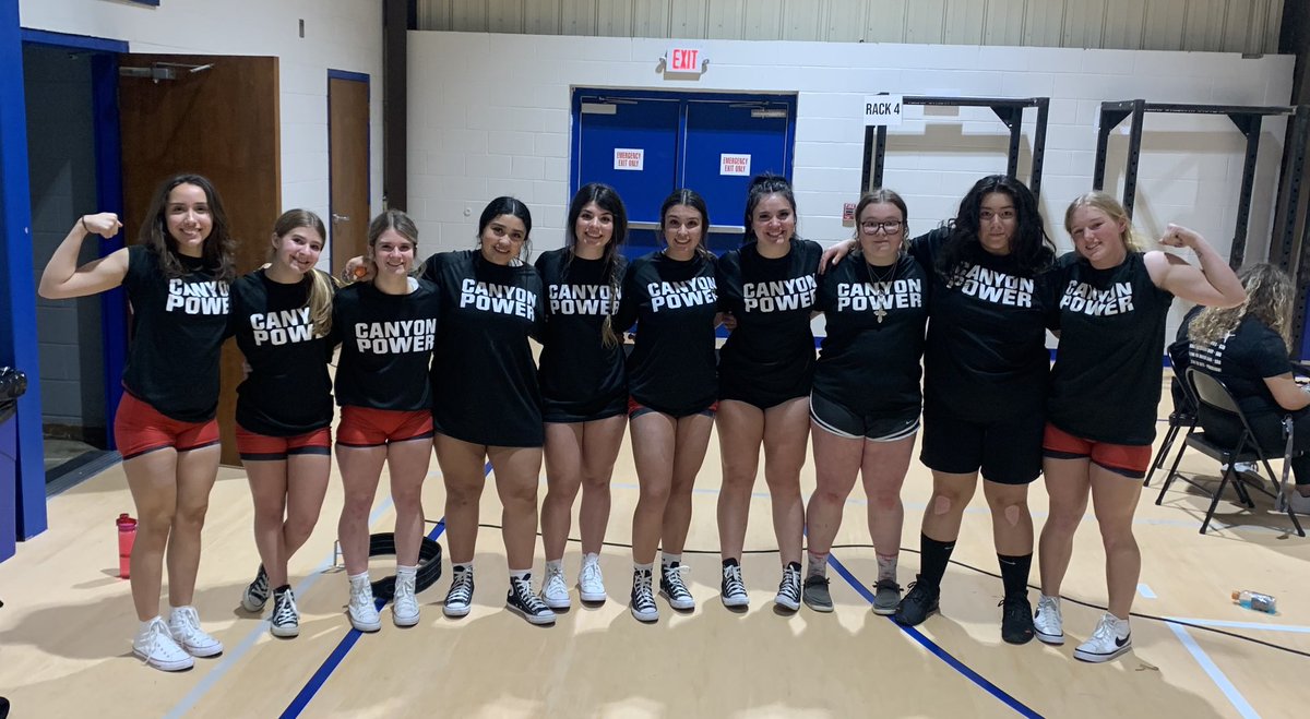 CoachK_Steele's tweet photo. Podium Alert from meet #2‼️Ashtyn Saenz, Kirsten Newman, Ava Mead placed 5th. McKenzie Isbill &amp; Mia White placed 4th. Haley Mabe and Alessandra Masa placed 3rd. Bella Roman placed 2nd... and Elizabeth Yaws placed 1st and automatically qualified for Regionals! #CanyonPower https://t.co/yMxsBELuJS