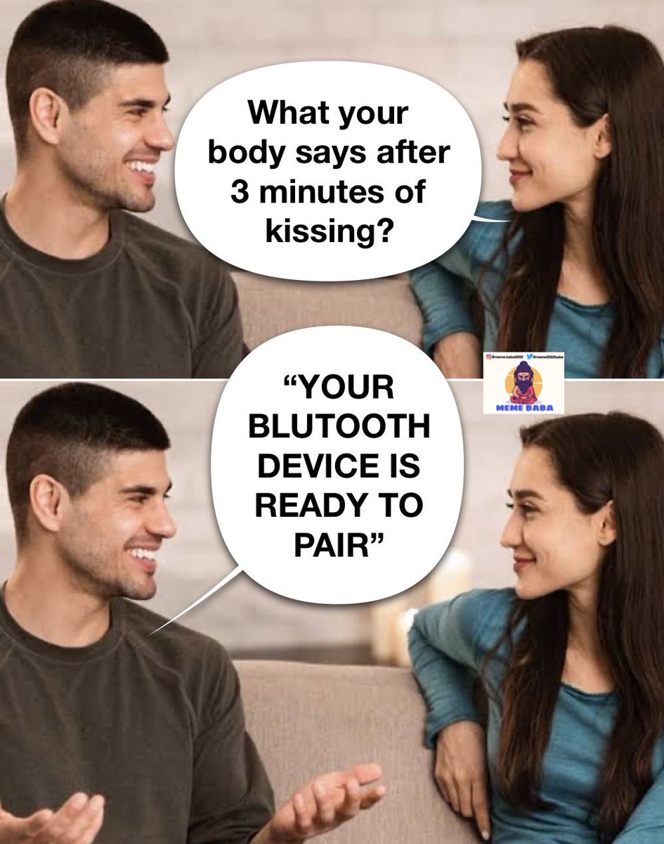 meme2022baba's tweet photo. BLUTOOTH device is ready to pair 🤓

#memes #funny #comedy #humor #memeoftheday #dankmemes #laugh #funnymemes #jokes #instamemes #fun #memepage #memestagram #funnyvideos #memestar #memeaccount #memelord #memelove #memepost #memetastic #memequeen #memeculture #memebaba https://t.co/l69CRyz2ar