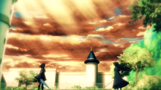 Tenten Kakumei also checks multiple boxes for my fantasy anime  and Monsters-Royalty Setting + Romance-Action-More worldbuilding, I hope?+ points for GL3 episodes in, my hopes are high and I'll be very excited for it every week*screenshots from opening song  