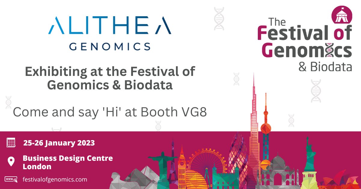 AlitheaGenomics's tweet photo. π’π’ Few days until the Festival of Genomics and Biodata #FoG2023! We look forward to sharing some recent and exciting advances to help you with your next discovery!
Use the following link to save you a spot π
https://t.co/BoGl4WuhOL
#brbseq #drugseg #RNAseq #genomics https://t.co/ezvZfJIhru