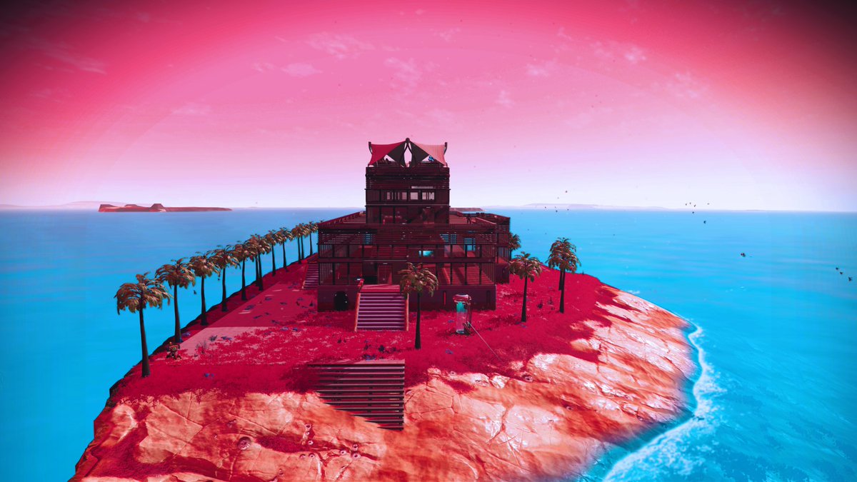 khuhkha's tweet photo. Hello friends! 'Khuhkha #10 Special Plaza Ujedinjenja' is OPEN and welcoming you to come relax and enjoy the view! #NMSBaseBuilding special 10th Plaza in the #QitanianEmpire in #NoMansSky
Still adding things but is very comfortable place to visit. #SpaceTourism🚀😎
(1/2) https://t.co/5yu0fC3LcU