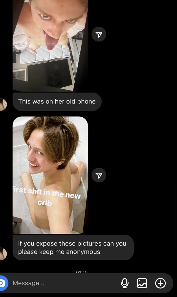 "hola me encontré con tu tik tok sobre percy y solo quería mostrarte/exponerlo por otras cosas que ha hecho. alrededor de 2 años él siempre mandaria imagenes raras a menores de edad que estaban en groupchats y uno de mis mutuals estaba en uno de ellos" "esto era en su celu viejo"