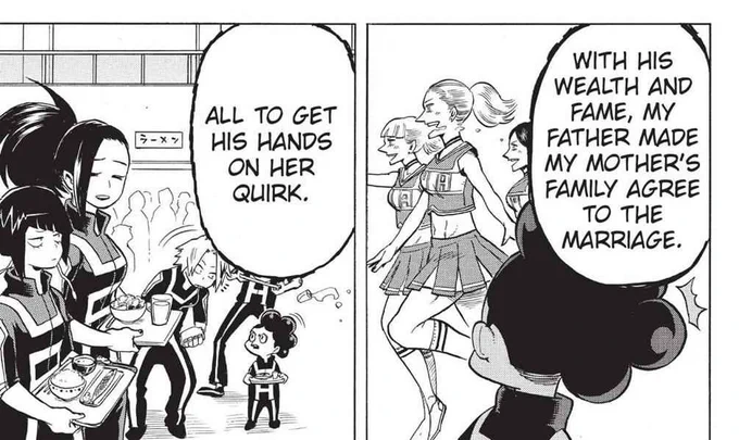 Volume vs weekly In the original, you couldn't see Mineta at all, the page cut there.  (I still find it weird Todoroki is narrating over that scene ????) 
