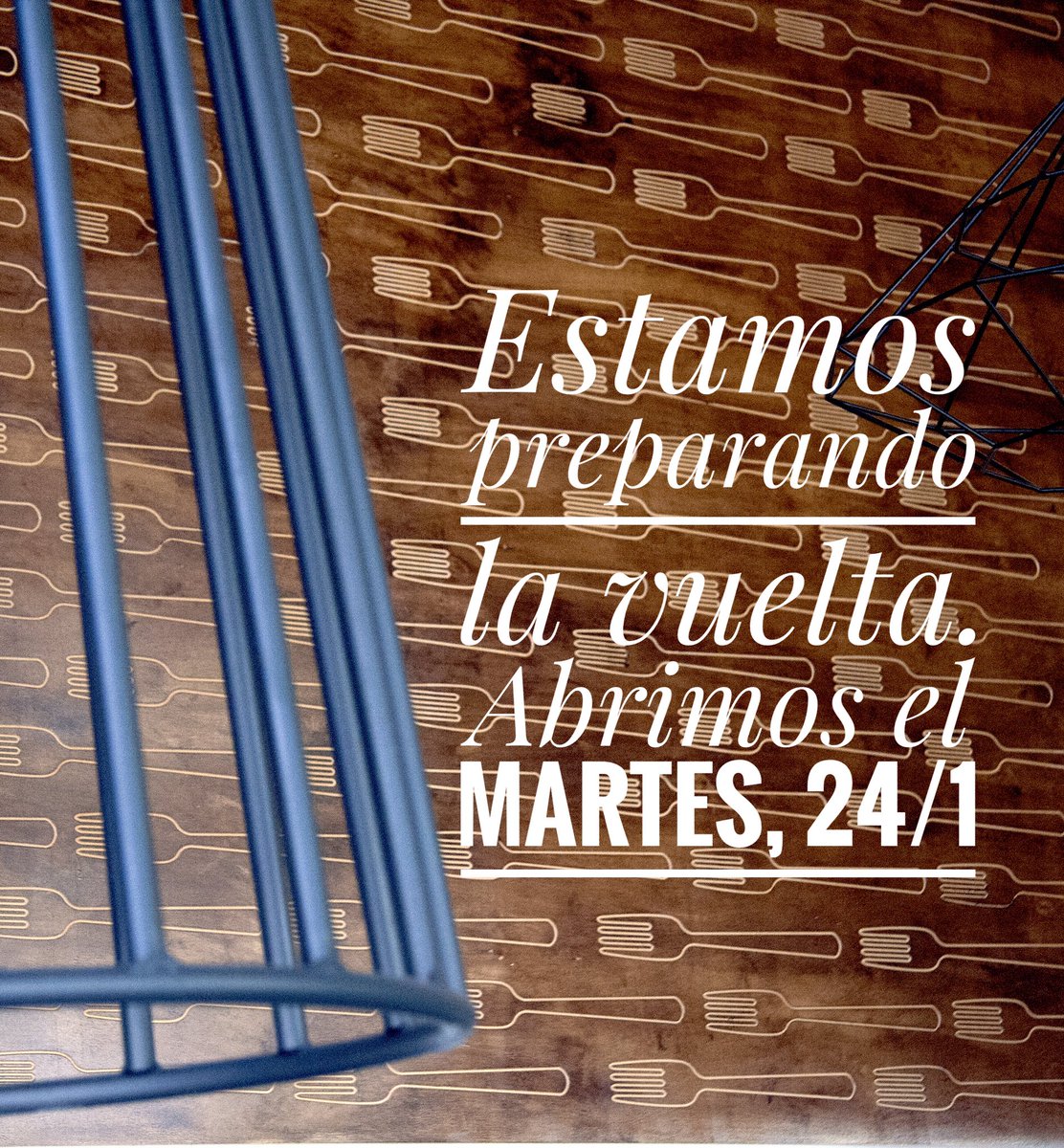 En unos días volvemos a abrir las puertas. 

👉 martes, 24 de enero. 

#GastroLAVA #valladolid