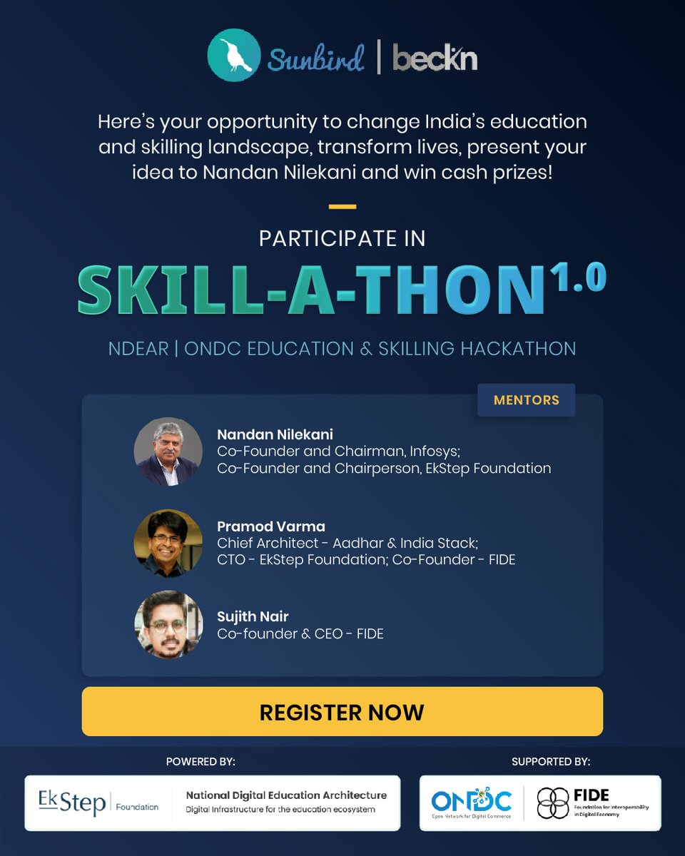 Ondc india on twitter rt sunbird ekstep register for skillathon