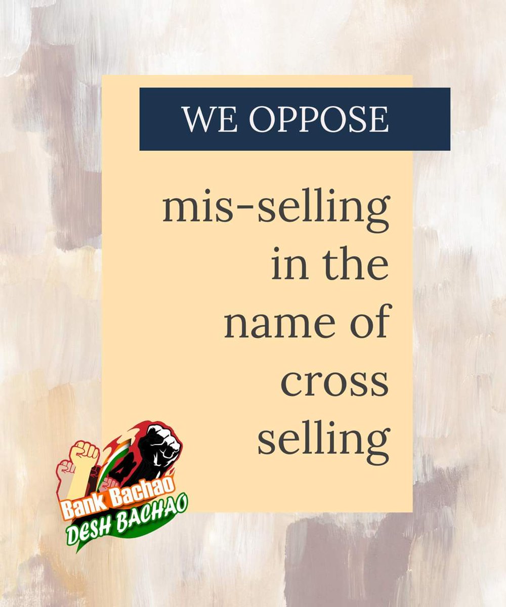 SoumyaDatta7's tweet photo. The rampant forced selling of 3rd party products across all banks in the country is leading to duping of depositors and exploitation of less privileged section of the society. We want DFS intervention to ensure that this nefarious activities are stopped.
@nsitharaman 
@DFS https://t.co/YngNTnaL4W