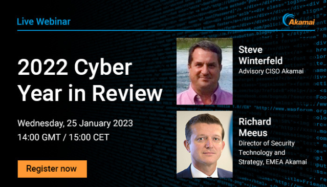 Jerkland's tweet photo. Hear from @Akamai's security experts as they uncover some of the key attacks from last year and what we can learn from them in 2023. Register now. @rmeeus #cybersecurity https://t.co/v1QLu1UpSH https://t.co/tWSKU12soU