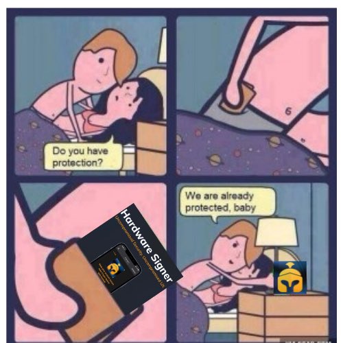 _subguru_'s tweet image. Do not believe everything you are told, an unexpected baby would be your own responsibility… But as for your crypto assets @myBraavos and their hardware signer get you perfect protection. Rest assured, future daddy :)

#uncompromisedsecurity #braavoswallet