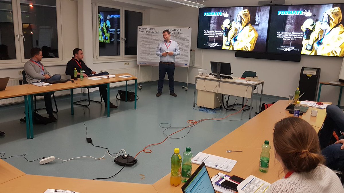 inegmae2's tweet photo. First impressions from the #FORMATEX23 main planning conference where we conducted our steering committee meeting. It's always good to meet the team in person and discuss the project progress!
#EUproject #ECHO #UCPKN #civilprotection #exerciseevaluation https://t.co/Z19fOy5DQx