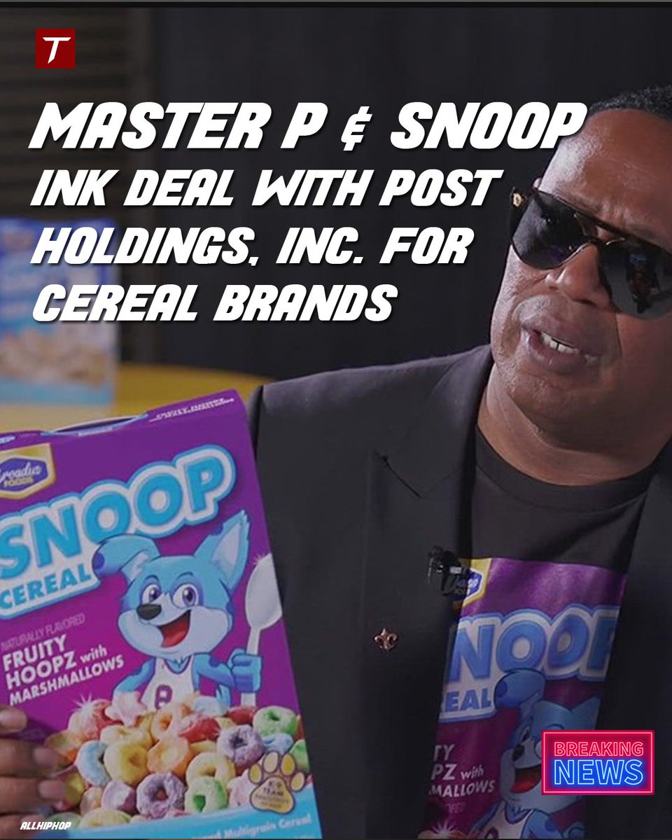 rugz757's tweet photo. Master P & Snoop Ink Deal With Post Holdings, Inc. For Cereal Brands #masterp #nolimitrecords #tru #nolimit #hiphop #snoopdogg #rap #cmurder #beatsbythepound #mricecreamman #freecmurder #nolimitsoldiers #dagame #ghettod #silkktheshocker #hiphop #rap #drdre #pac #eminem #music... https://t.co/uLUog9qLdb